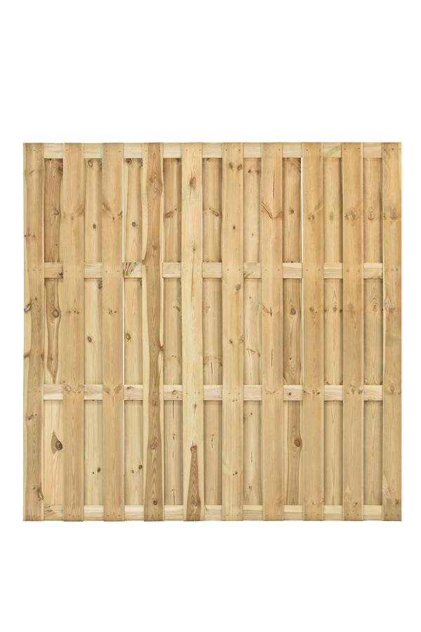 Tuinscherm Ermelo, groen geïmpregneerd grenen, geniet, 23-planks (19+4) 180 x 180 cm