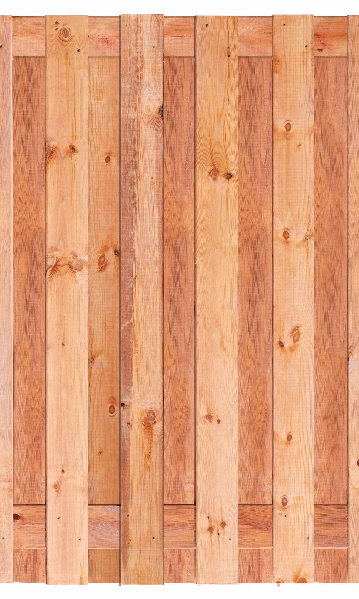 Tuinscherm Marrakesh, Red Class Wood geïmpregneerd ME vuren, RVS-geschroefd, 17-planks (15+2) 180 x 180 cm