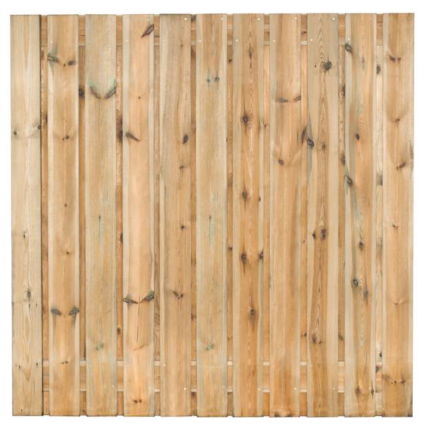 Tuinscherm Zaltbommel, groen geïmpregneerd grenen, RVS-geschroefd, 23-planks (21+2) 180 x 180 cm