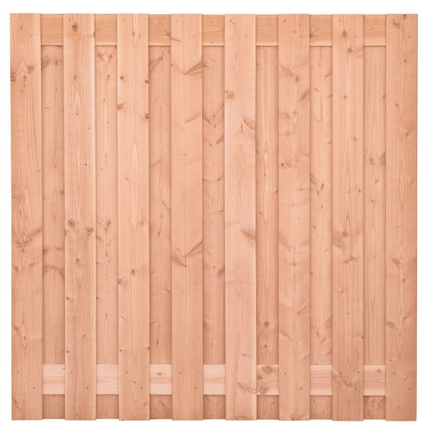 Tuinscherm Zillertal, douglas, RVS-geschroefd, 17-planks (15+2) 180 x 180 cm