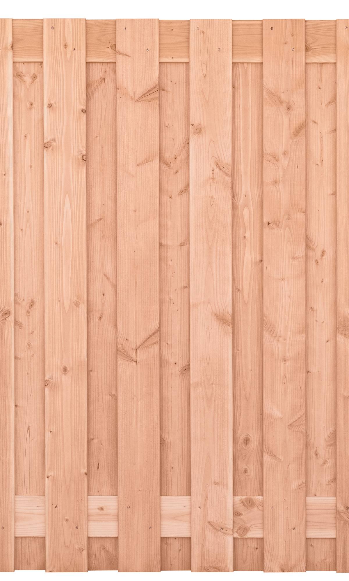 Tuinscherm Zillertal, douglas, RVS-geschroefd, 17-planks (15+2) 180 x 180 cm