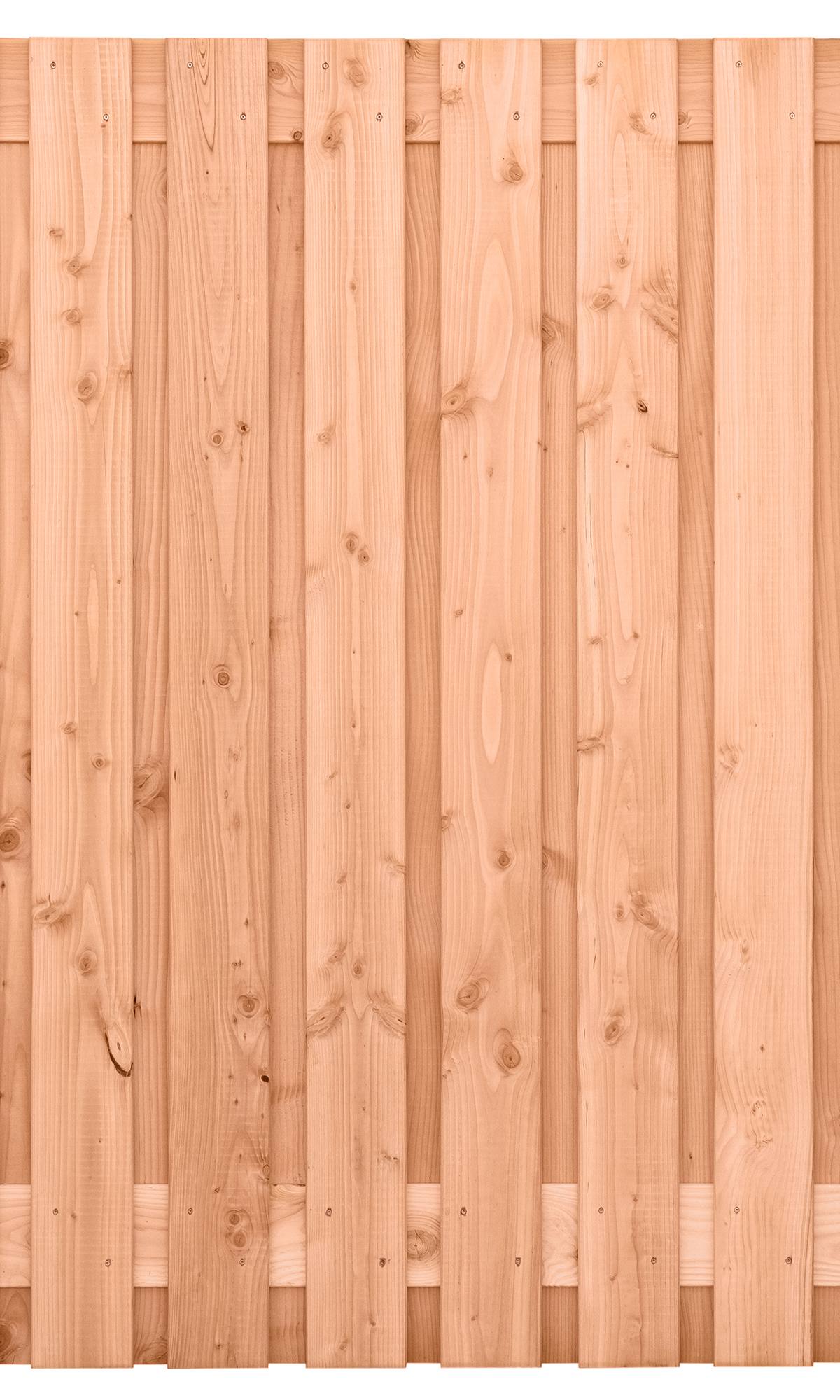 Tuinscherm Zwarte Woud, douglas, RVS-geschroefd, 21-planks (19+2) 180 x 180 cm