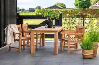 Tuintafel teak 180 x 90 cm solide rustiek — 1