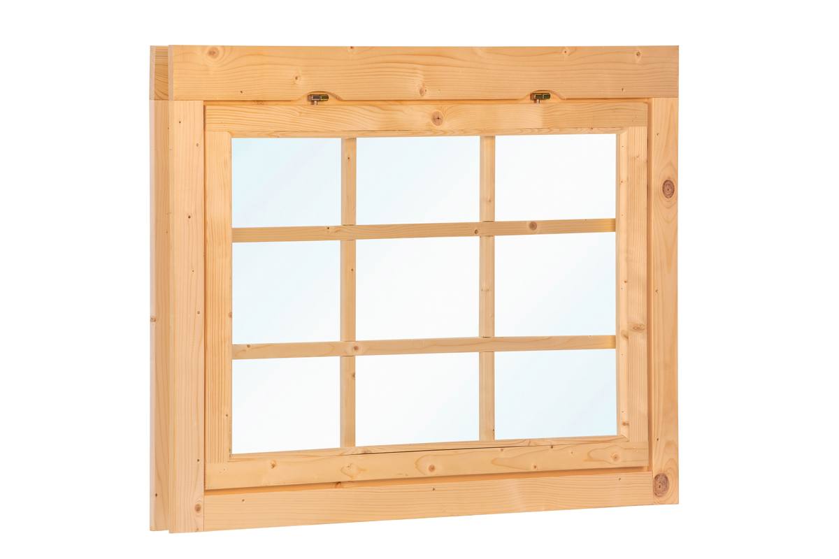 Uitzetraam enkel W2 vuren 119,5 x 87 cm