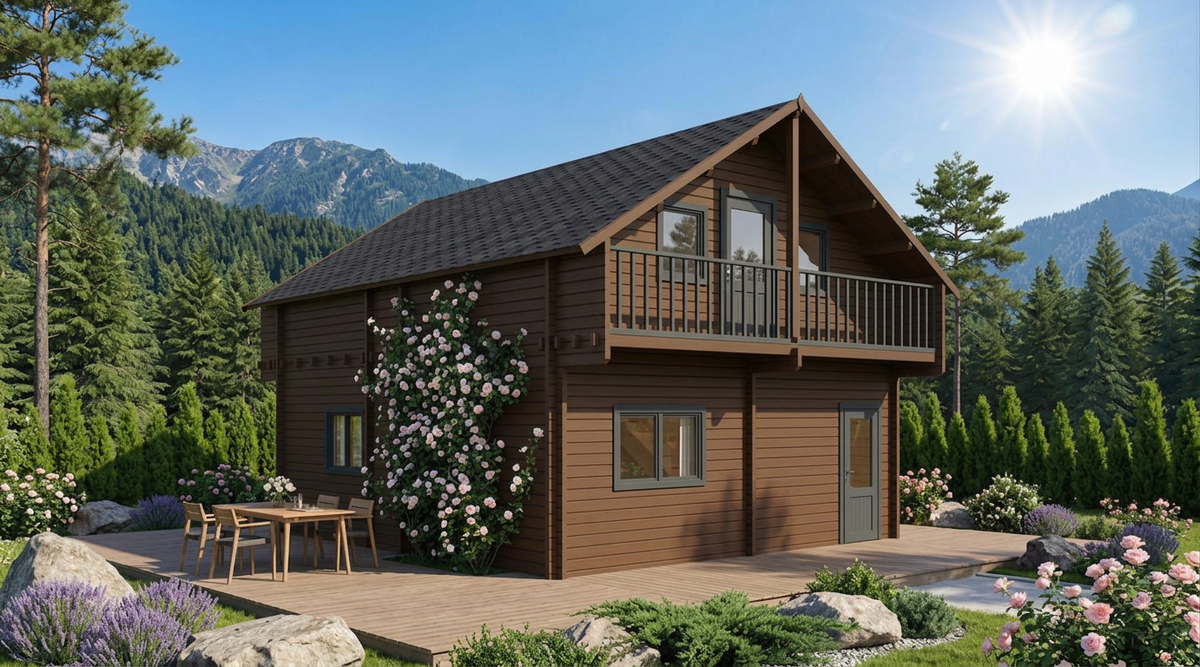 Weekend Chalet Verona 68mm 5,93x8,75 (100m2)