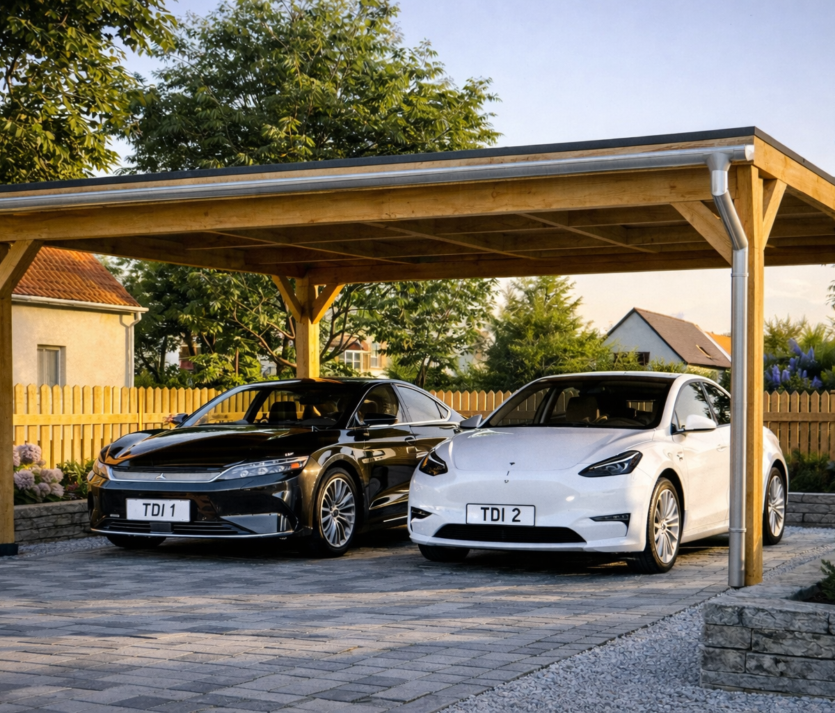 Zonnepanelen pakket (15) t.b.v dubbele carport
